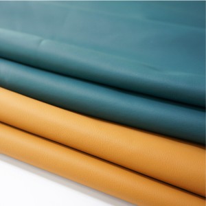 Eco nappa grain stof solventfrij siliconenleer vlekbestendigheid PU faux leder foar meubelsbekleding