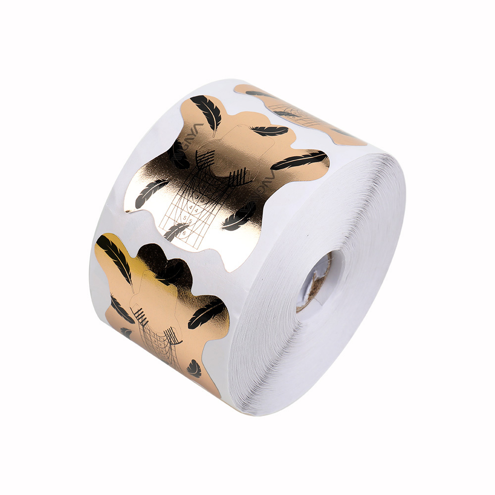 500 бр. Алуминиева форма за нокти от розово злато за многократна употреба