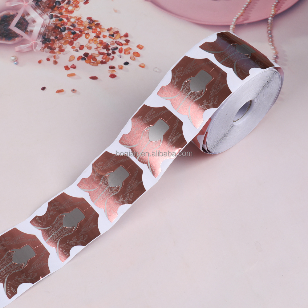 Customized Logo French Manicure Builder Form Nails Personalized Produttore 500pcs Rolls Colorful Aluminium Paper Rose Gold Тырмак формалары