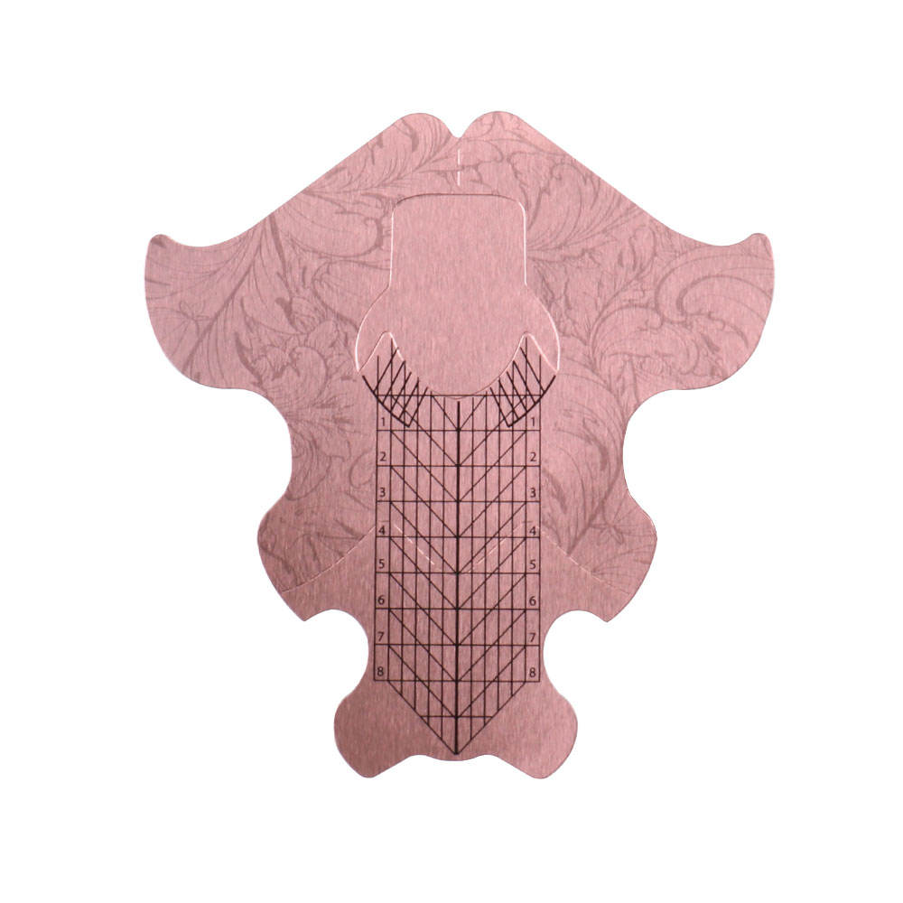 Private Label OEM/ODM Алуминиева хартия от розово злато Силно лепило 2 в 1 300 ролки Акрилен гел Двойни форми за нокти Показано изображение