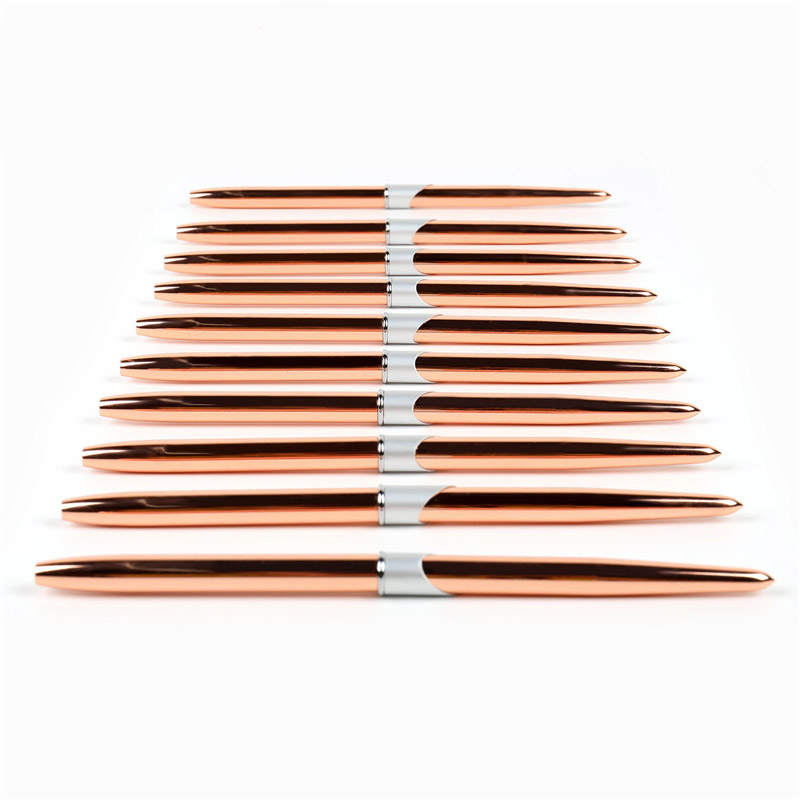 Set de perii acrilice pentru unghii cu mâner din metal auriu roz 100% pur Kolinsky