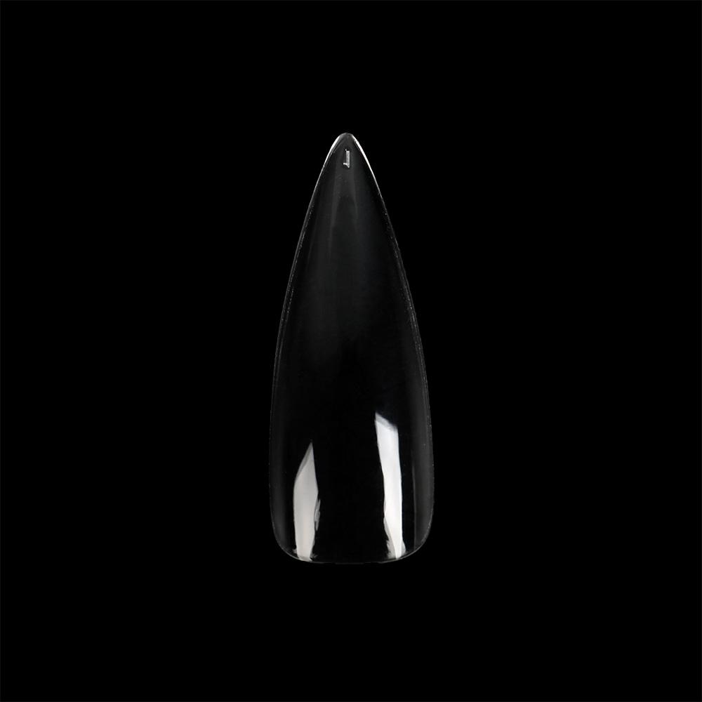 BQAN 500pcs مجسمہ دار اسٹیلٹو لانگ فل کور نیل ٹپس Acrylic False Nails Tips
