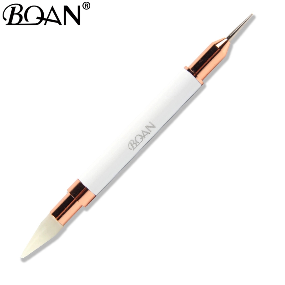 1 pz matite con manico in metallo a doppia estremità strumenti per punteggiatura di strass per nail art
