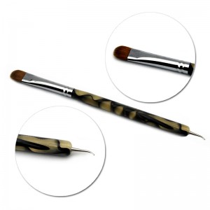 2022 Kolinsky Sable French Brush Two way Acrylic UV Gel Nail Art Brush Dotting Nail Art Pen
