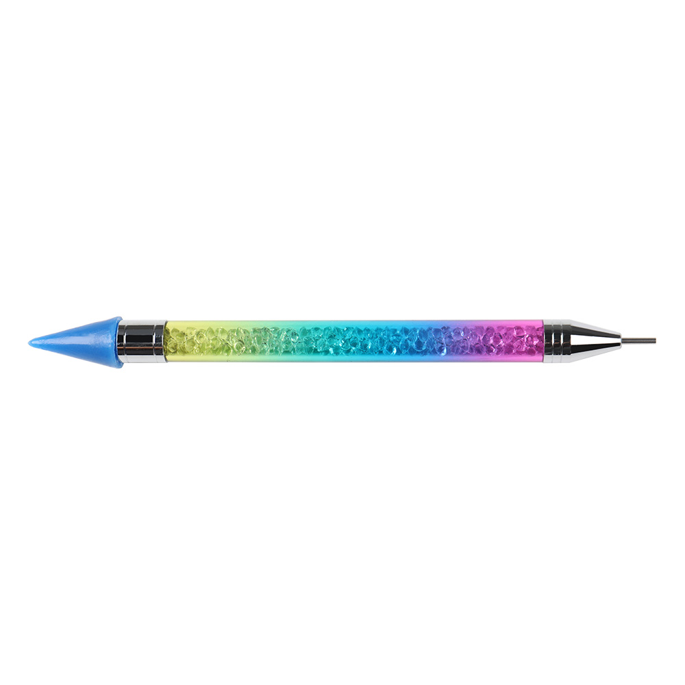 BQAN Гореща продавана восъчна писалка с двойна глава Цветна кристална дръжка Инструмент за нанасяне на точки за нокти