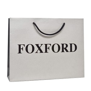 Geantă de cumpărături din hârtie în stil contractat Foxford-luxury-carrier