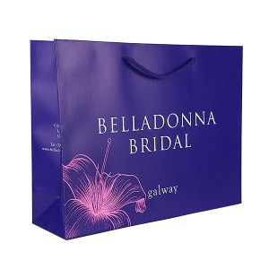 ຂາຍສົ່ງລາຄາຖືກ Custom Logo ສີຂາວ Mini Small Luxury Paperbag Fancy Favor Wedding Door Bag Gift Bag with Cotton Handles