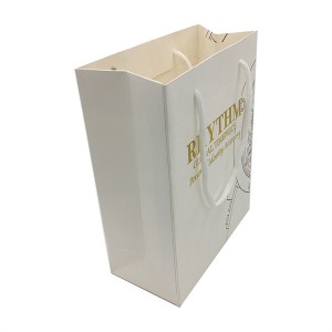 Foil Stamping I-customize ang Logo Printing Shopping Paper Gift Packaging Jewelry Bag