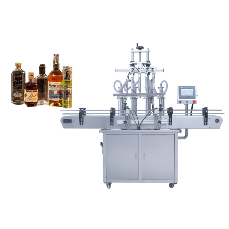 BRENU liquor vodka whisky red wine spirits aluminium metal cap filling capping labeling machine Featured Image