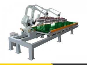 Double Grouping Robot Brick Stacking System