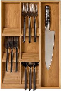Hot sale Cutlery Tray - Big discounting China Classics Bamboo Drawer Divider Organizer Unique Angled Divider Design Makes More Space Cutlery Tray Fits Most Standard Drawers & Cabinets – ...