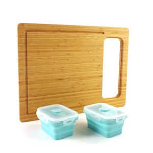 Sample – Wholesale Large Bamboo Cutting Board with Silicone  Storage Bowl