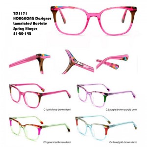Laminated Acetate Eyeglasses Hk Designer w3553536 YD1171,1175Y,D1178-YD1180