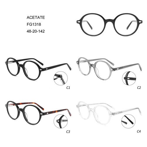 2021 New Design Acetate Fashion Eyeglasses Round Colorful W3551318