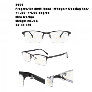 Kacamata Baca Persegi Setengah Bingkai Hitam W3558202