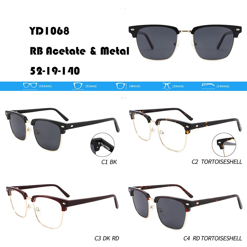 Acetate And Metal Sunglasses Manufacturer W3551068