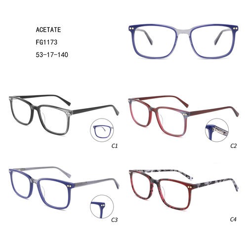 Asetat Fashion Colorful Gafas Square Oversize W3551173