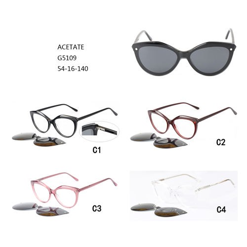 Acetate Special Clips On Sunglasses Colorful Eyeglasses W3455109