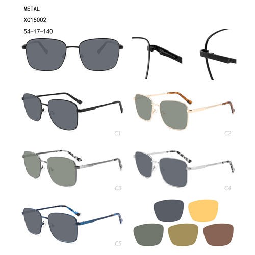 Kleurrijke metalen mode lunettes De Soleil W34815002