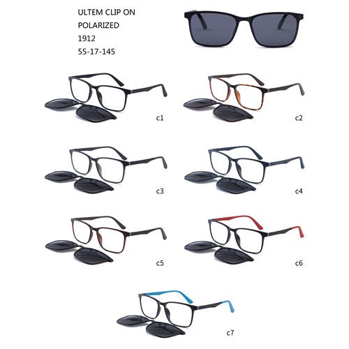 Makukulay na Oversize Square Ultem Hot Sale Clips Sa Sunglasses W3551912