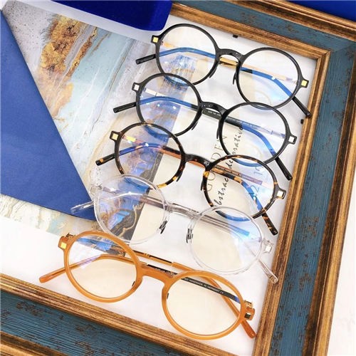 Divat acetát keretes optikai kerek szemüvegek MK210217