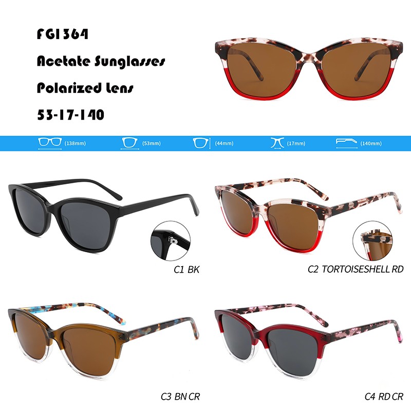 Fashion Color Block Acetate Sunglasses W3551364