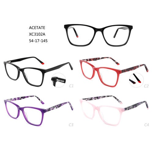 Muoti optiset kehykset värikkäät silmälasit asetaatti W3483102