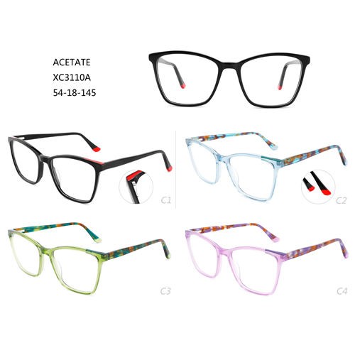 Madingi optiniai rėmeliai spalvingi akių akiniai acetatas W3483110