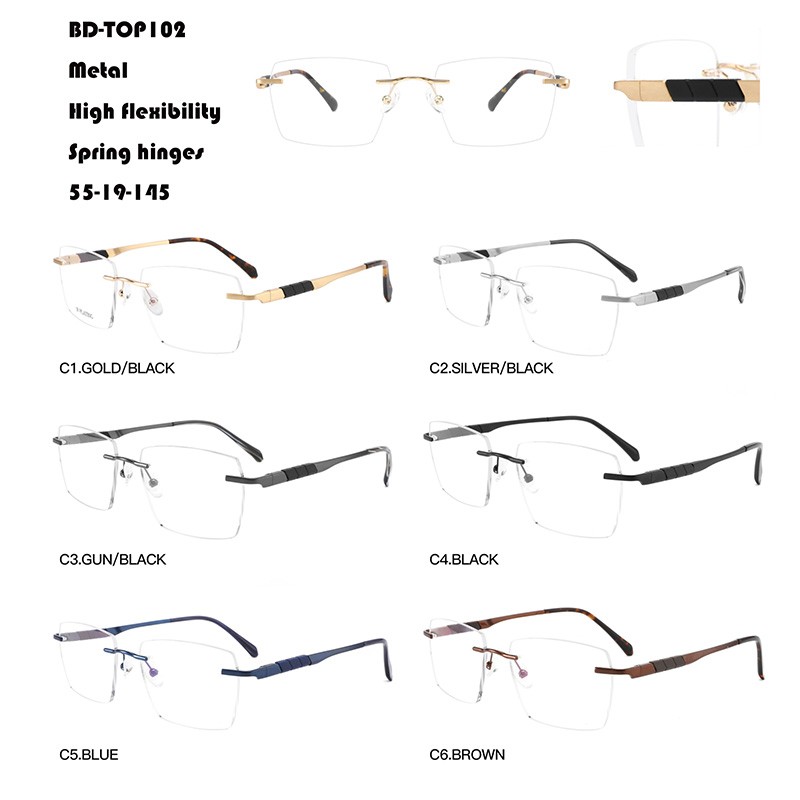 Frameless High-end Spring Eyeglasses W367102
