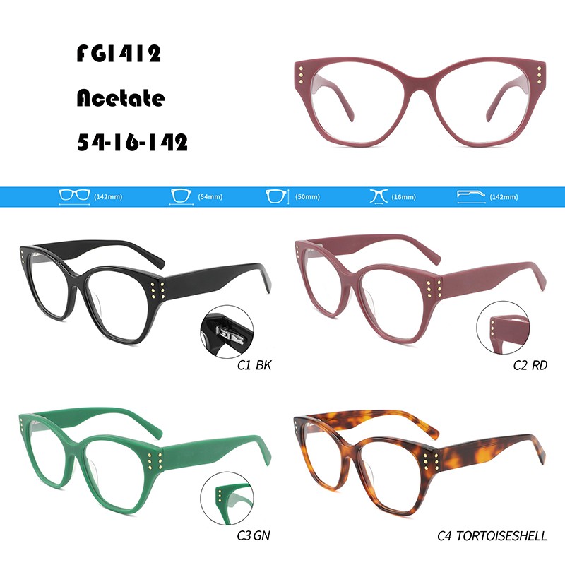 Frosted Acetata Glasses Frame W3551412