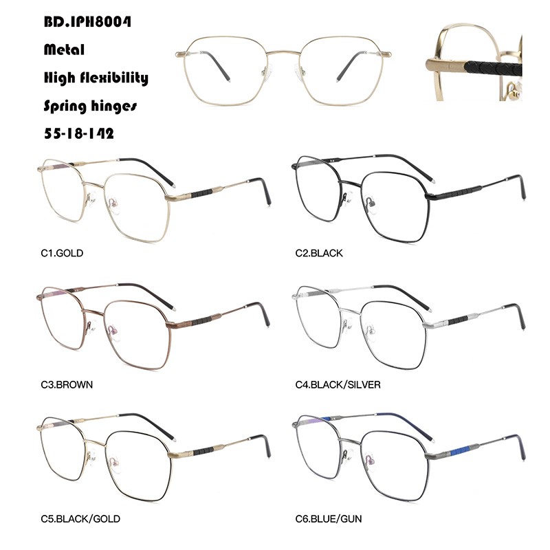 High-end Spring Hinge Metal Eyeglasses W3678004