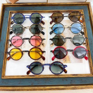Veľkoobchodný predaj roztomilých retro slnečných okuliarov s okrúhlym rámom JT220703