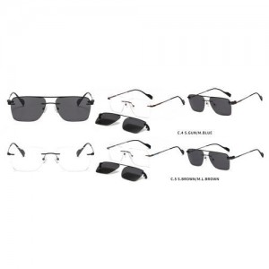 Ifashoni yeMetal Polarized Sunglasses Clip Kwi-W31633093