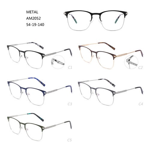 ლითონის ოპტიკური ჩარჩოები სათვალეები ფერადი თვალის სათვალეები W3482052