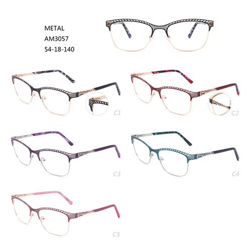 Óculos com armação óptica de metal Óculos coloridos da moda W3483057