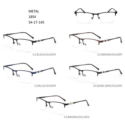 Novo design de luxo para óculos armação de metal meia armação W3541854
