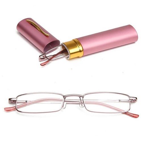 نظارات للقراءة على شكل قلم برؤوس قصيرة حافظة ألومنيوم W334102