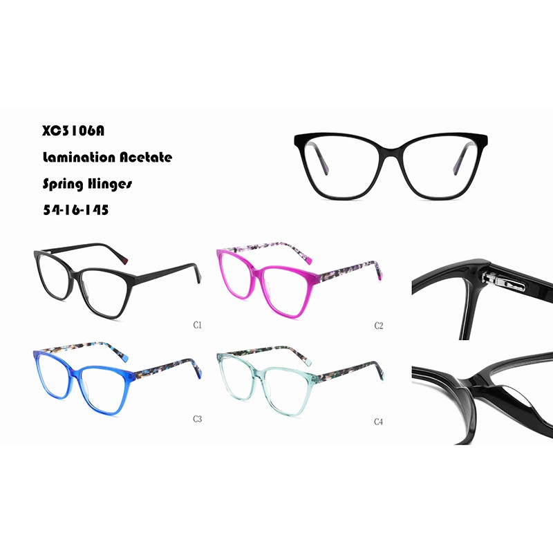 Personalized Large-frame Laminated Acetate Eyeglasses W3483106A