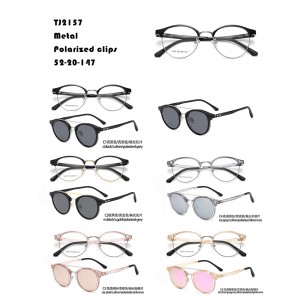 Óculos de sol com clipe de metal fashion T547282157