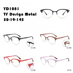 Grote merk dezelfde stijl halve rand metalen bril W355251081