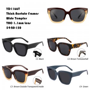 Fashion Thick Frames Wide Temples Sunglasses W355341166T