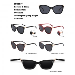 180 Degree Spring Hinges Oversized Sunglasses W355298821T