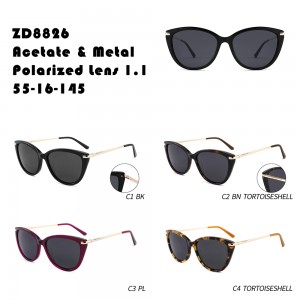Oversized Cat Eye Black Acetate Sunglasses W355318826