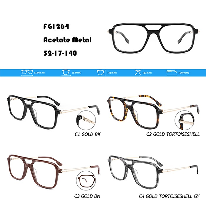 Square Metal And Acetate Sunglasses W3551264