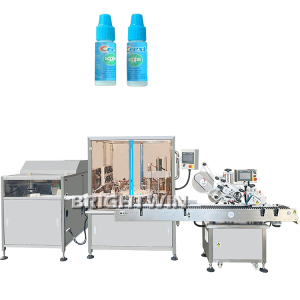 Crest’s 3ml scope peppermint breath drops filling plug inserting capping labeling machine