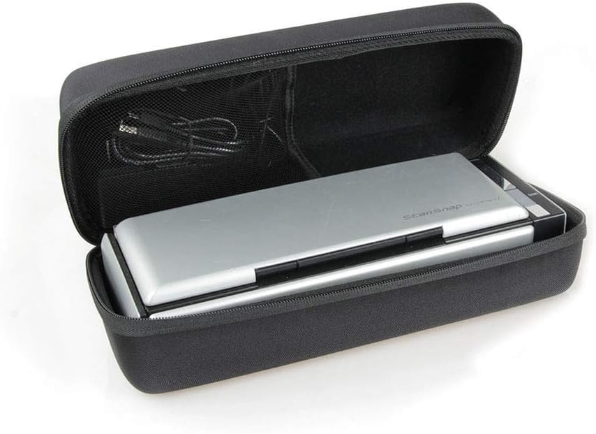 Hermitshell Hard EVA Protective Travel Case သည် Fujitsu ScanSnap S1300i မိုဘိုင်းစာရွက်စာတမ်းစကင်နာနှင့် ကိုက်ညီသည်