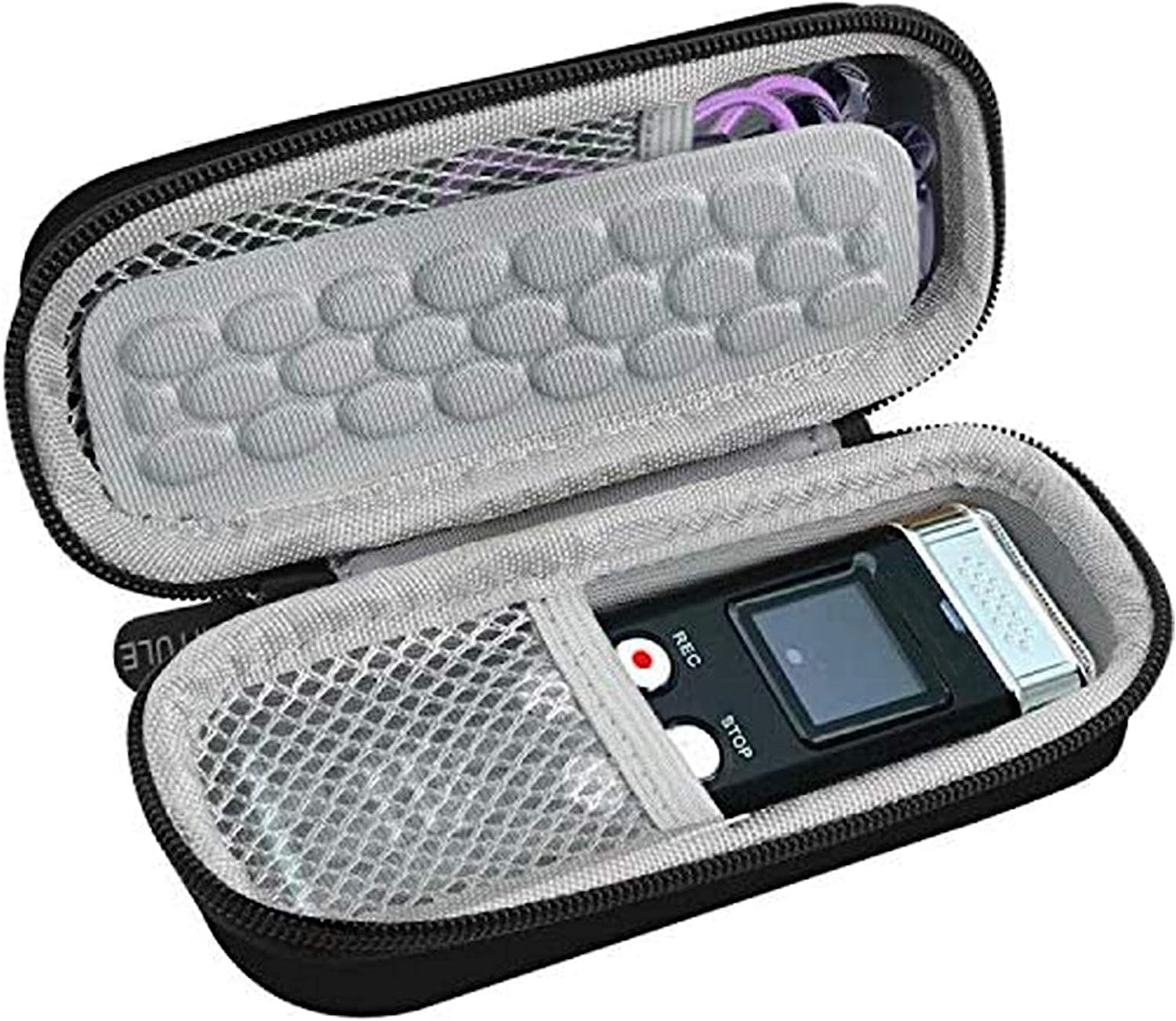 Case voor G 48GB digitale voicerecorder, geschikt voor EVISTR voor EVIDA voor Aomago voor Dgtenk voor Aiworth voor Sony ICD-PX370/470/560 geactiveerde recorder met weergave, USB, MP3, audiorecorderbox