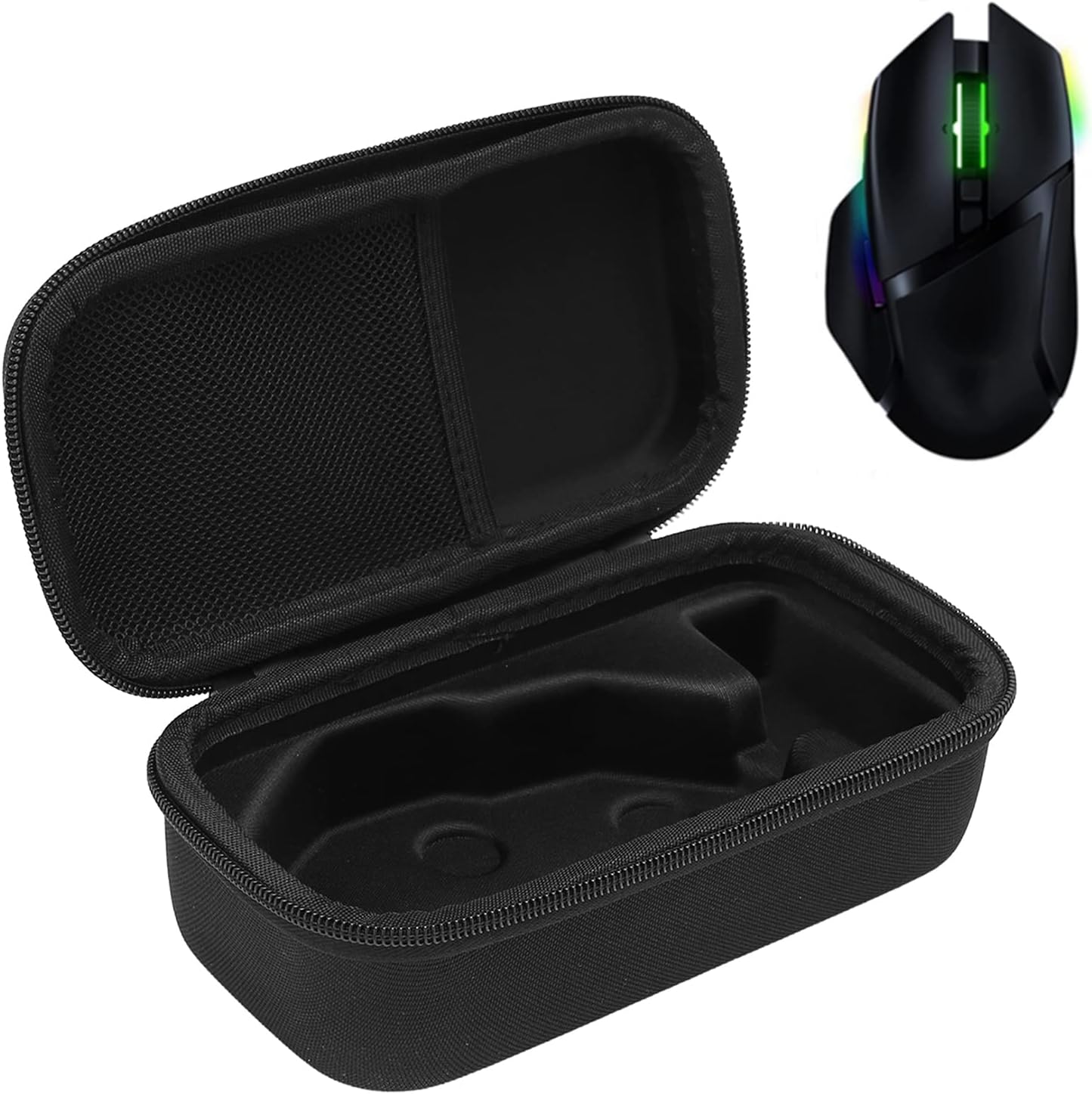 Глувче за игри за играње EVA за Razer Basilisk , торбичка за складирање на преносни глушец Патничка торба за носење за безжични глувци, водоотпорна отпорна на удари