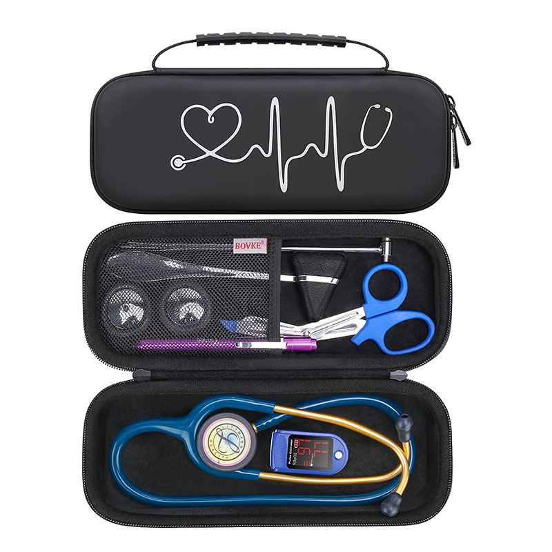 Travel Stethoscope Case, Lightweight II SE, MDF Acoustica Lightweight Stethoscopes, Mesh Pocket fir Pen Luuchten, Medizinesch Schéier, Infirmière Accessoiren fir Aarbecht
