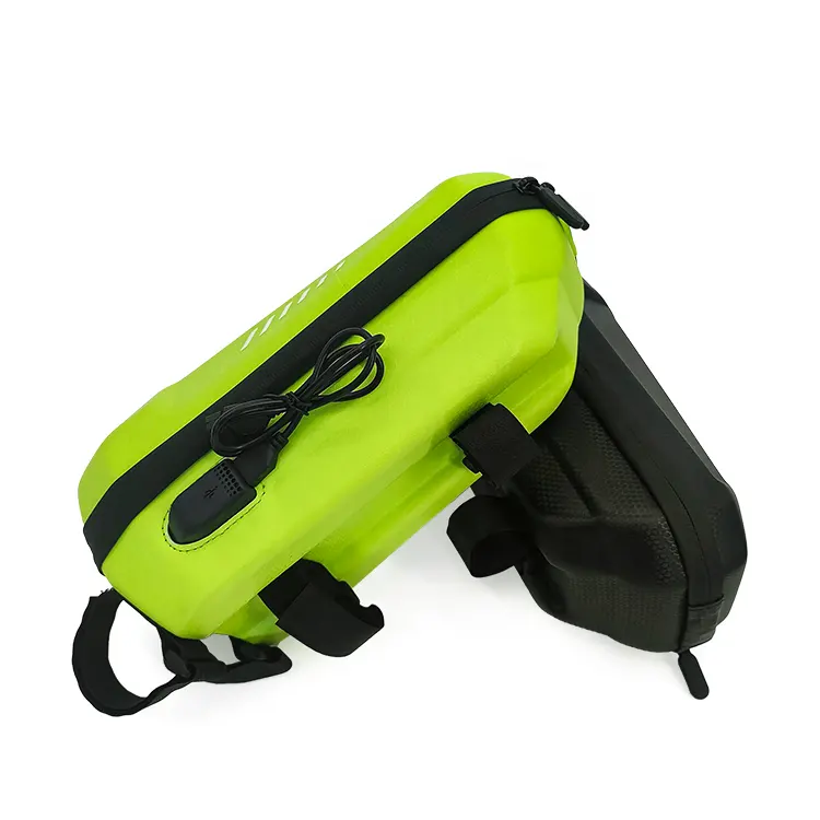 Waterproof Portable Custom Hard Case Scooter Front Bag Uban sa USB Cable Scooter Pouch